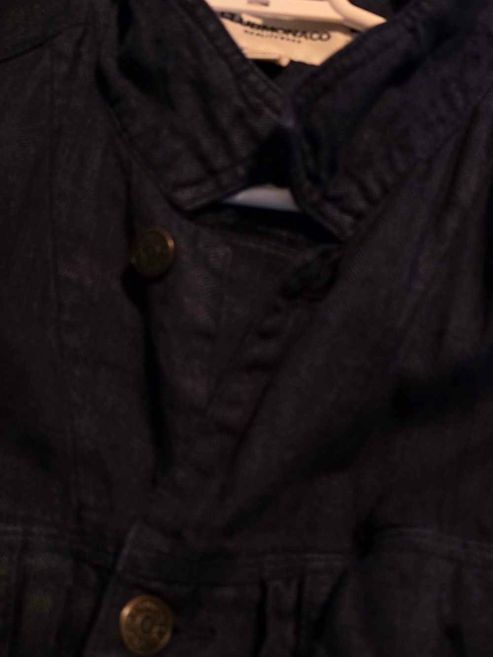 4/$67 Deal! Club Monaco Vintage Navy Blue Button-Front Bomber Jacket - Picture 11 of 12